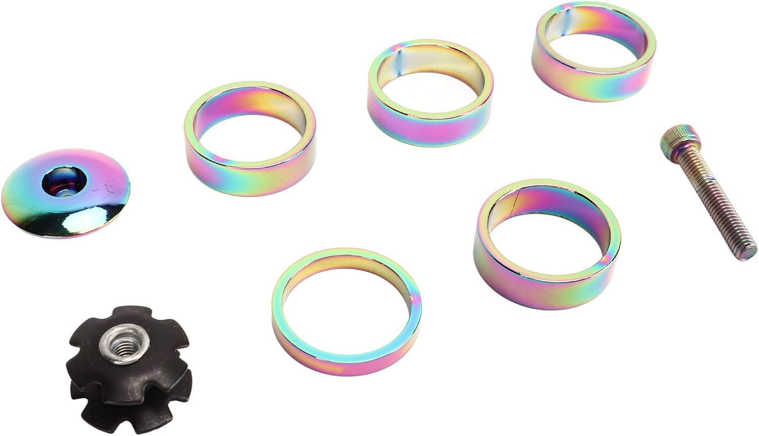 Fixed Gear Bike Headset, Colorful Impact Resistance Lightweight Bike Stem Top Cap for Road Bikes