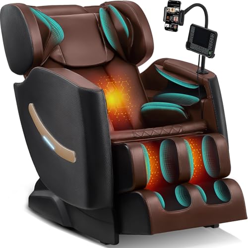 2025 Massage Chair Full Body - Zero Gravity Massage Chair for Back Fatigue with 10 Fixed Rollers, Footrest, Heating, Airbag Massager, Bluetooth, Touchscreen, Phone Holder, 6 Massage Mode