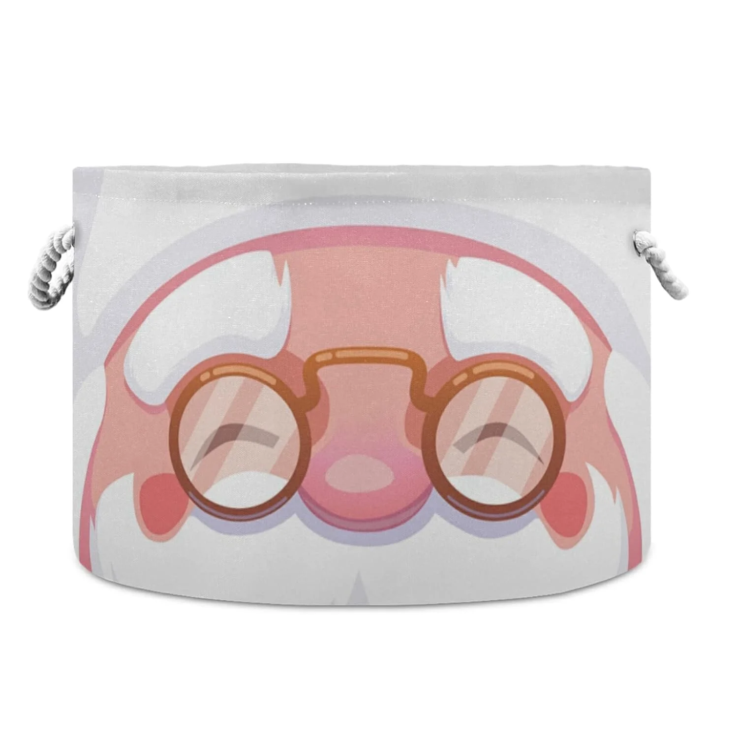 Wellsay Santa Claus Merry Christmas Storage Basket Gift Baskets Large Collapsible Laundry Hamper with Handle, 20x20x14 in