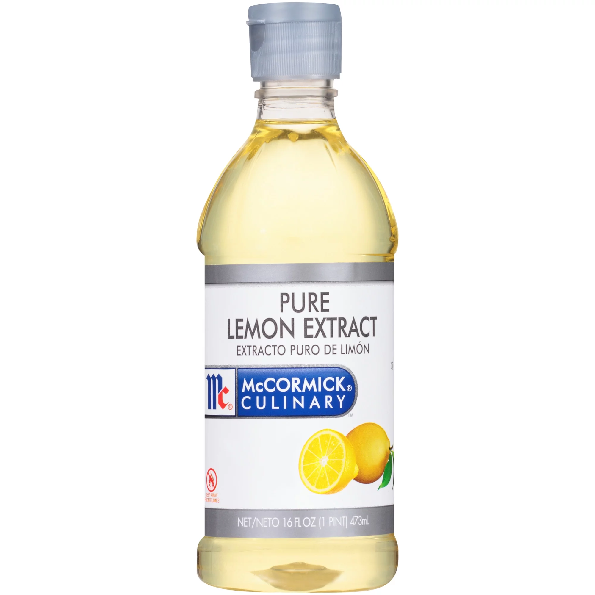 McCormick Culinary Non-GMO Kosher Pure Lemon Extract, 16 fl oz Bottle