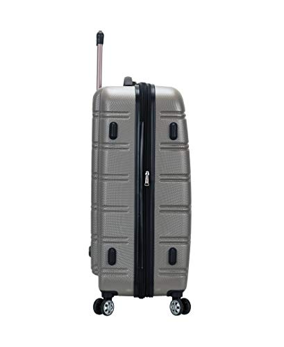 Rockland Vara Softside 3-Piece Upright Luggage Set, Expandable,Black dot, (20/22/28)