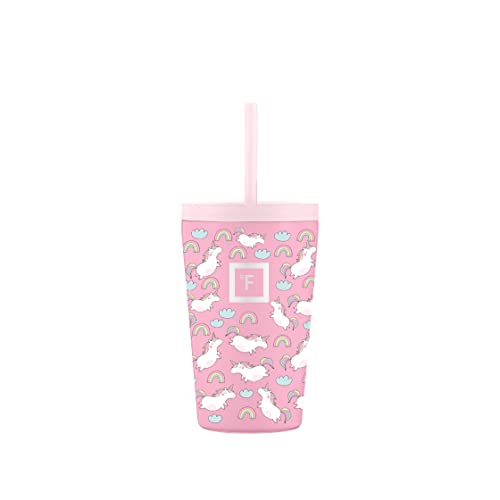 IRON °FLASK Classic Tumbler - Vacuum Insulated Stainless Steel Water Bottle, Double Walled, Drinking Cup, Insulated Travel Mug (Cotton Candy, 24 oz Solid Lid)