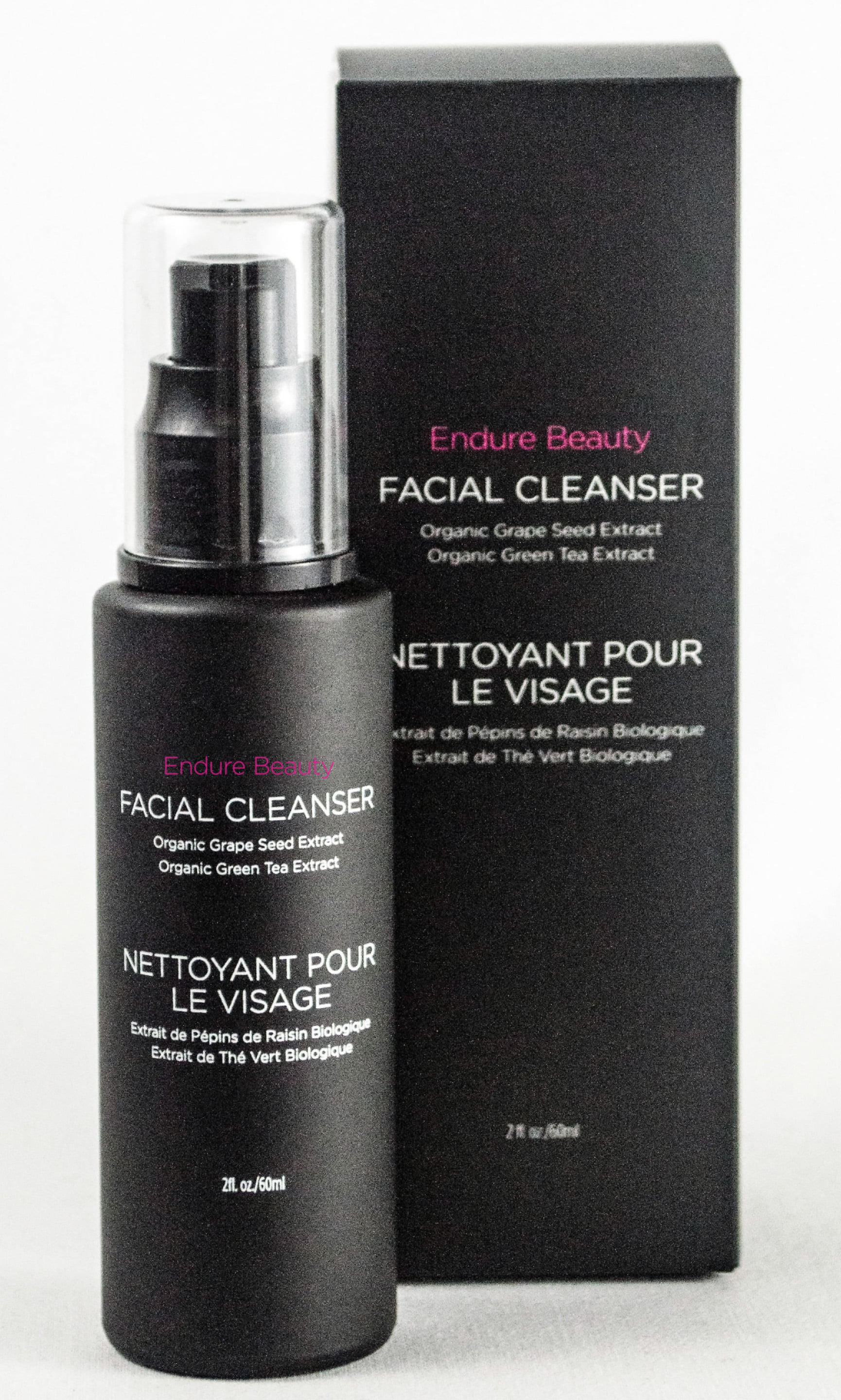 Endure Beauty Organic Facial Cleanser – Twice Daily Organic Face Wash for Women – 2 fl. oz. bottle