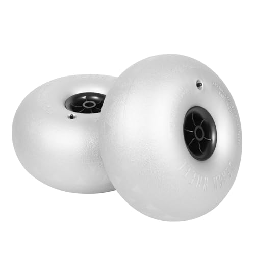 PERFERATE 2pcs Beach Balloon Wheels PVC Beach Cart Balloon Wheels Beach Cart Tires Replacement Big Sand Wheel for Beach Buggy, Kayak Trolley, Canoe Dolly, Rolling Walker