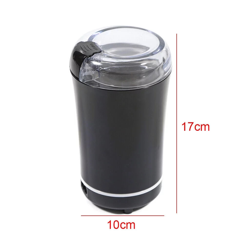 YIYIBYUS Electric Coffee Bean Grinder, Mini Portable Herb Grinder Spice Crusher Blender for Beans Nut Seed Herb, Black