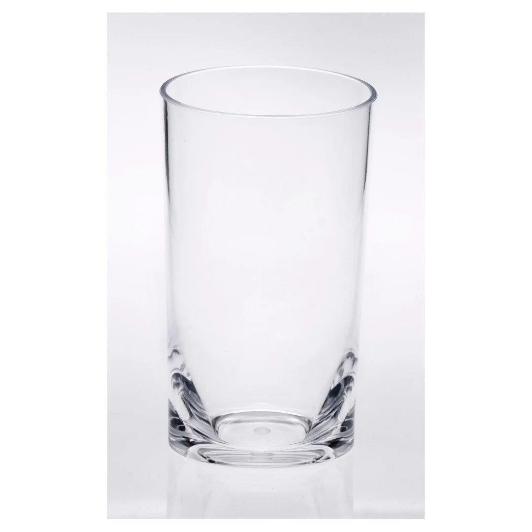 LeadingWare Oval Halo Plastic Drinking Glasses Set of 4 (15oz), Tritan Cocktail Glasses Tumblers