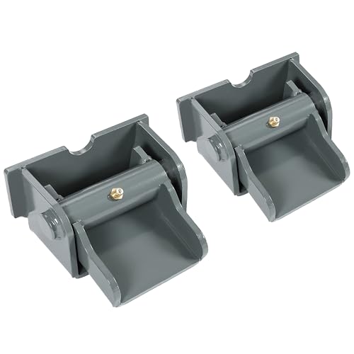 HECASA 2Pcs Steel Dump Trailer Hinges Compatible with Dump Trucks Dump Trailers Dump Body Heavy Duty with Grease Fitting Powder Coated Gray