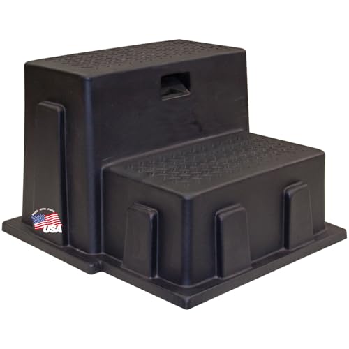 Buyers Products 3013658 Polymer Step, Made in The USA, Non-Skid Surface, Ideal Entrance Stairs for Campers, RVs, Boats, Lightweight & Easy to Carry