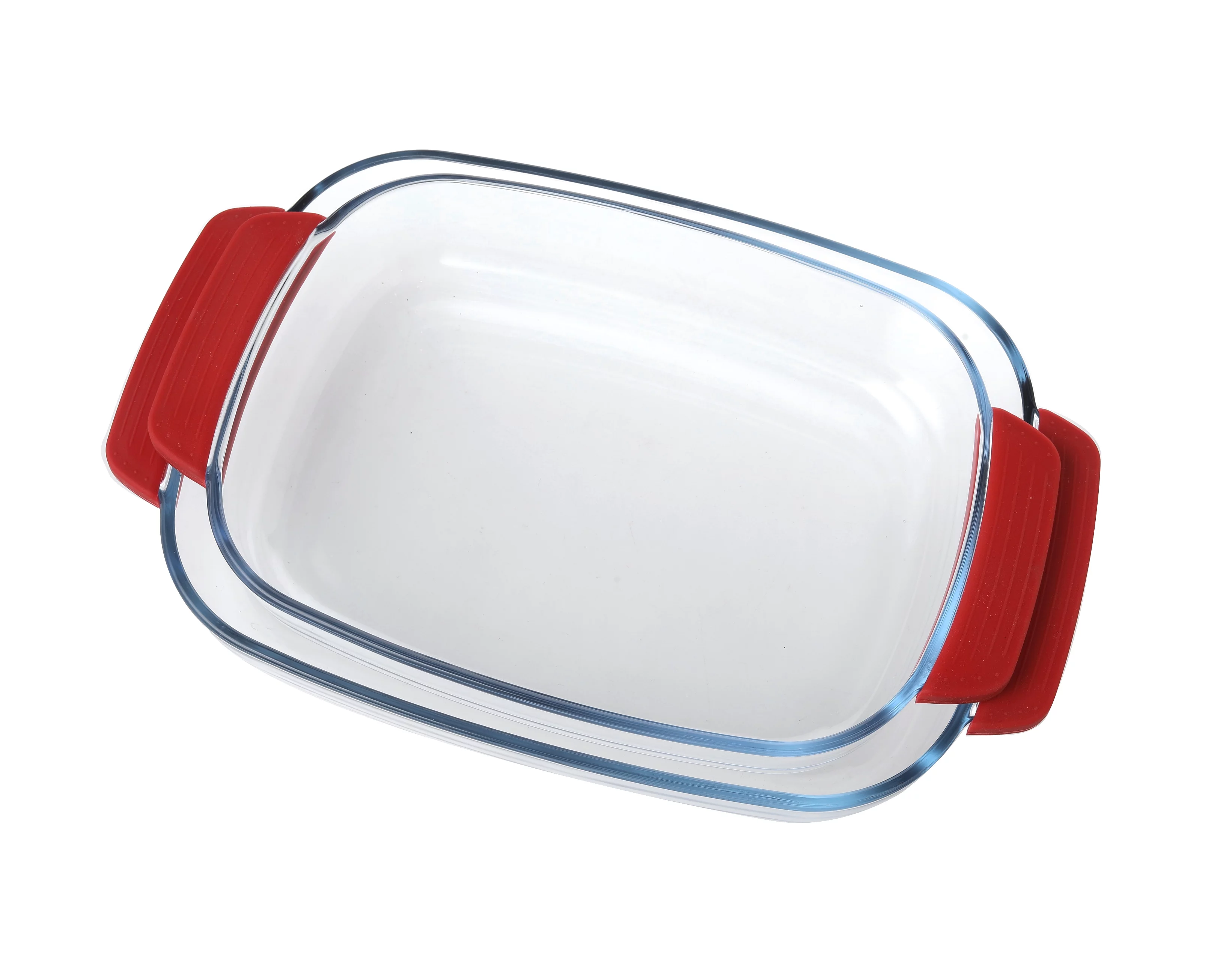 Delight King Baking Dish Set of 2 – Baking Dishes for Oven with Silicone Sleeves – Heat-Resistant Borosilicate Glass Baking Dish – Rectangle Glass Bakeware for Casseroles, Lasagna, Desserts