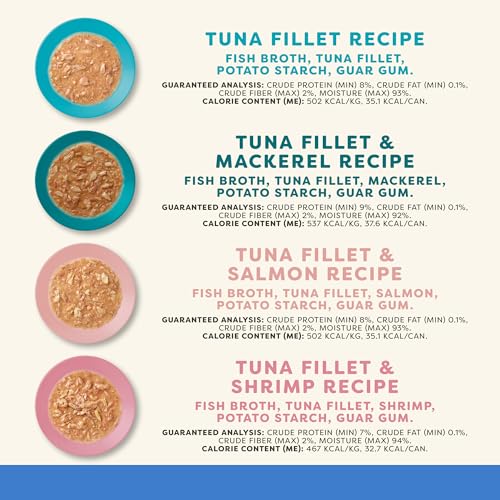 Applaws Natural Wet Cat Food in Gravy, Limited and Natural Ingredients, High Protein with No Artificial Additives, Fish Selection in Gravy (24 x 2.47oz Cans)