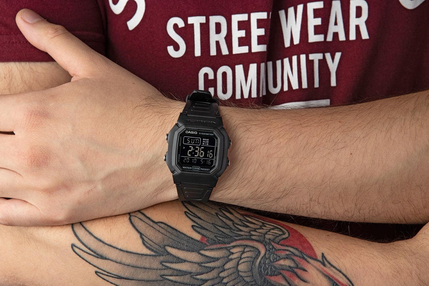 Casio Collection Unisex Digital Watch, Black, Black