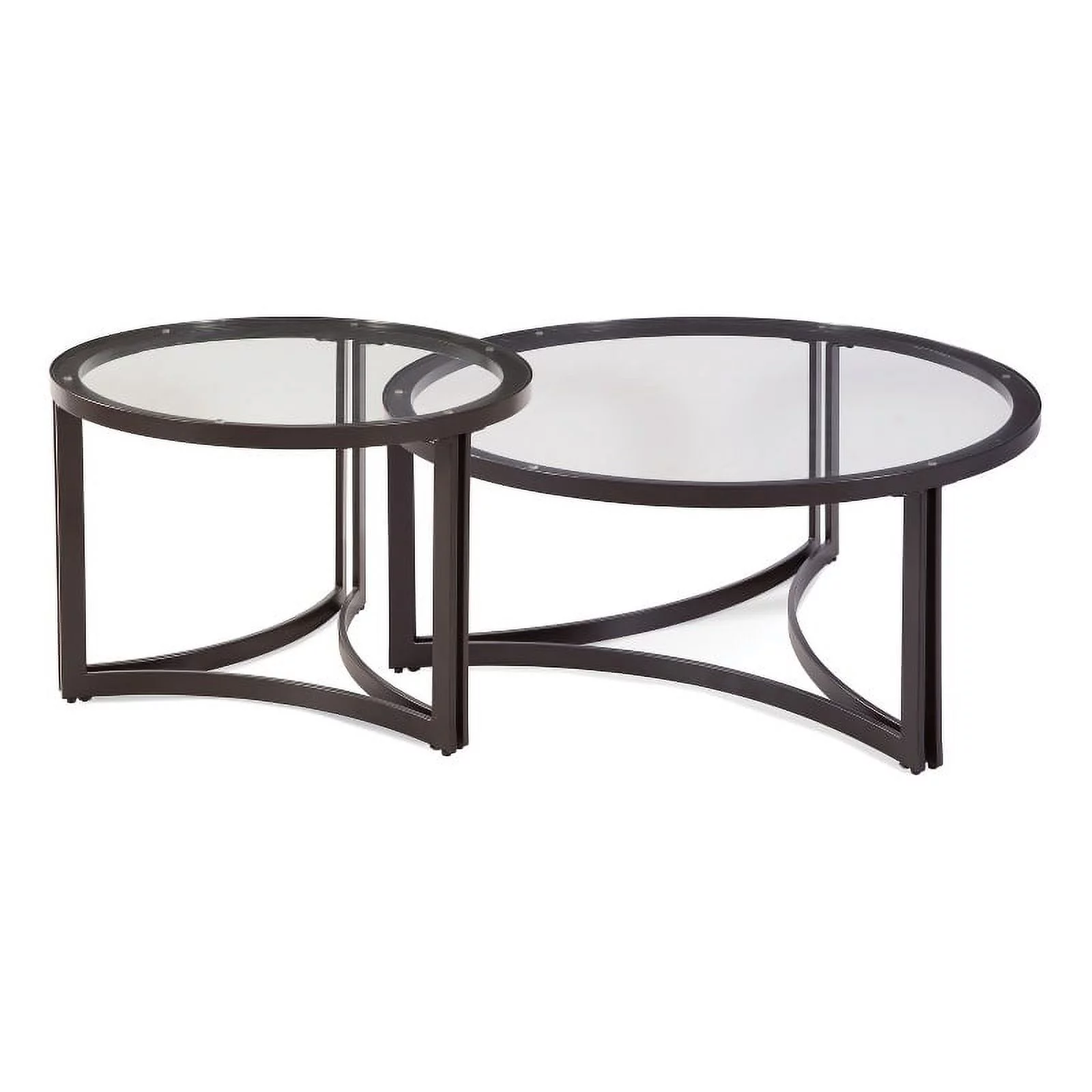 Trucco Round Cocktail in Black Metal