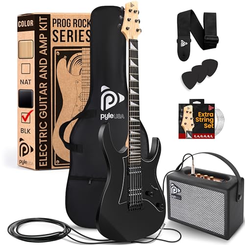 Pyle Prog Rock EG Series Electric Guitar with Amp Kit, 39