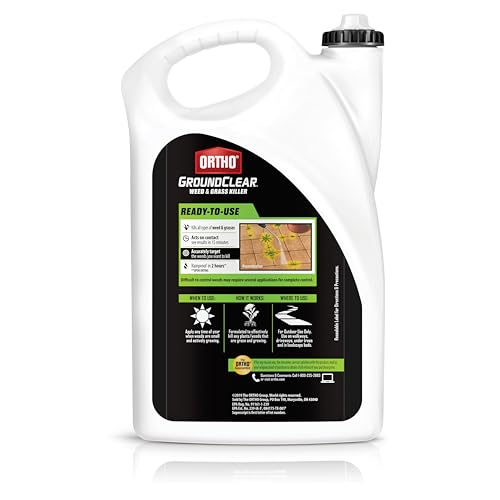 Ortho GroundClear Weed and Grass Killer2 Concentrate, Broadleaf Weed Control for Landscape Beds, Around Vegetable Gardens or Patios, Results in 15 Minutes, OMRI Listed, 32oz.