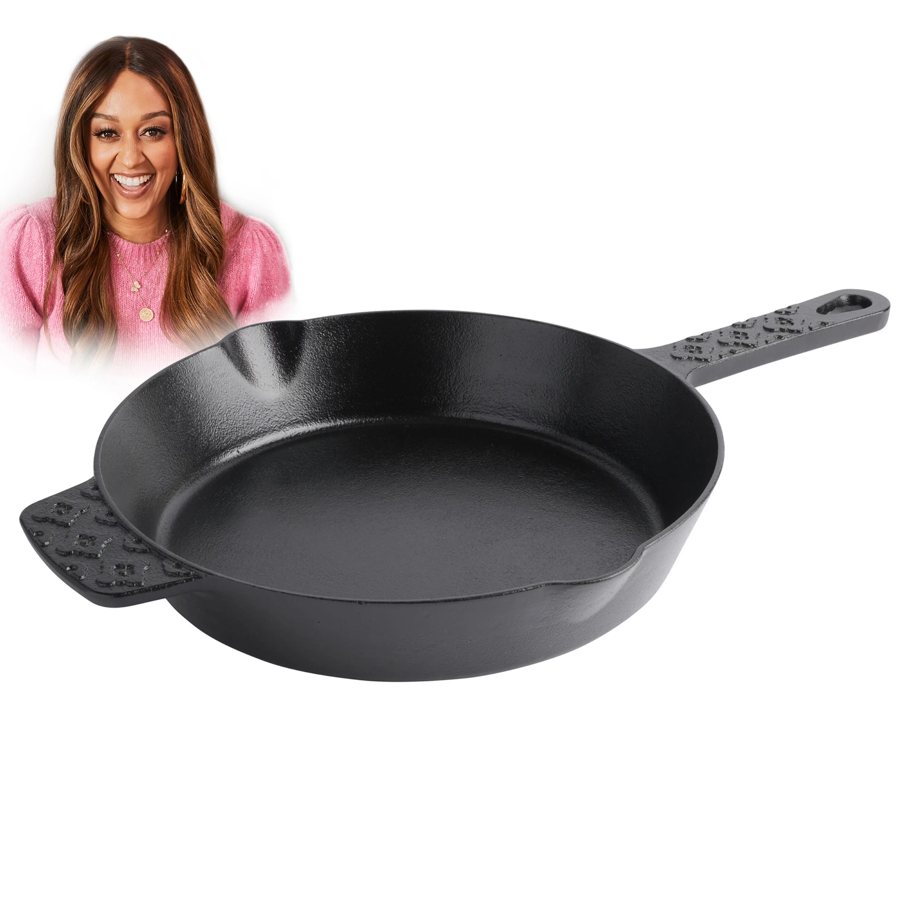 Spice by Tia Mowry - Savory Saffron 10-inch Pre-Seasoned Cast Iron Skillet