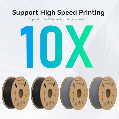 Creality Hyper PLA Filament 1.75mm, 30-600mm/s High Speed 3D Printer Filament, Dimensional Accuracy +/-0.02mm, Fit Most FDM 3D Printers, 4 Pack 1kg Spool(2.2lbs), Black & White