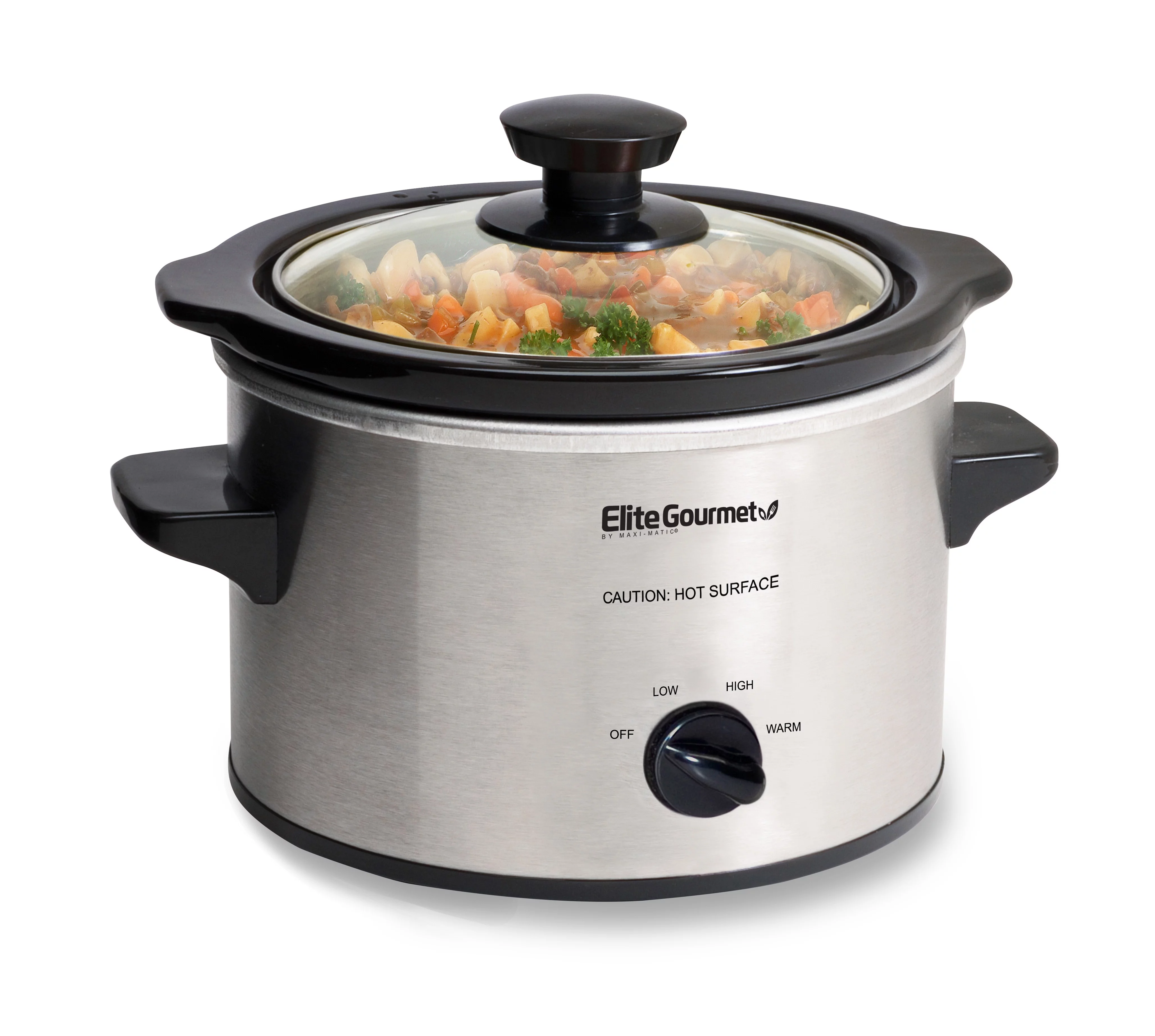 Elite Gourmet MST-250XS 1.5-Qt. Mini Slow Cooker, Stainless Steel