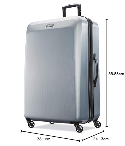 American Tourister Moonlight Hardside Expandable Luggage with Spinner Wheels, Blue Terazzo, 2-Piece Set (20/28)