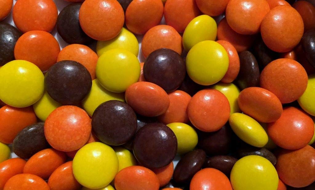 Reeses-Pieces Candy Chocolate - Peanut Butter Cookie In A Crunchy Chocolate Shell - Candy 5 LBS - By Tundras, comes in a Tundras sealed bag