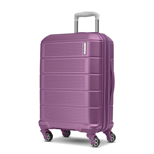 American Tourister Stratum 2.0 Expandable Hardside Luggage with Spinner Wheels, Purple Haze, Carry-on
