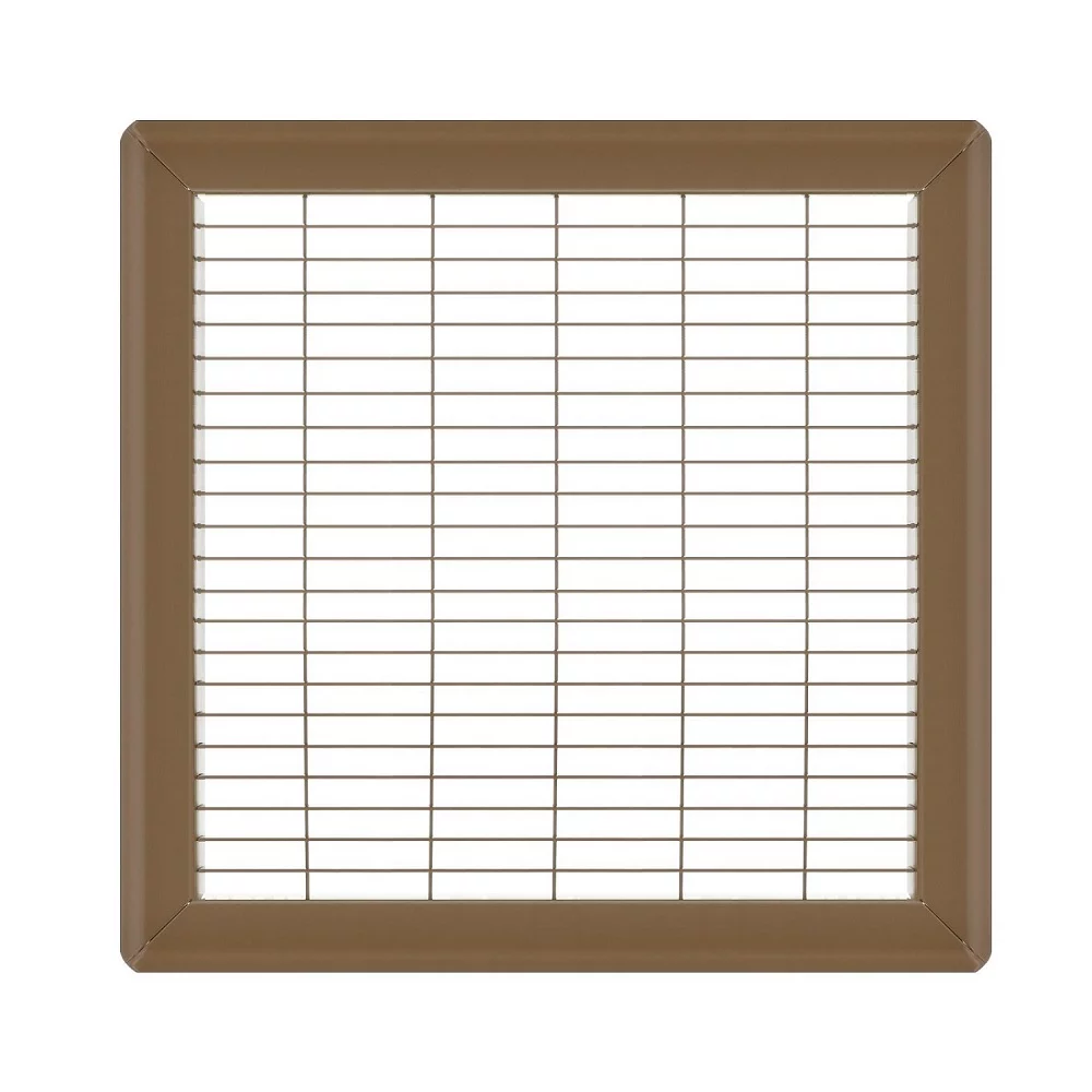 10in x 10in Imperial Brown Heavy Gauge Steel Floor Grille - Heating and Cooling Air Vent