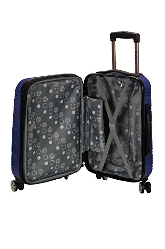Rockland Melbourne Hardside Expandable Luggage with Spinner Wheels, 2TONENAVY, 2 Piece (20/28)