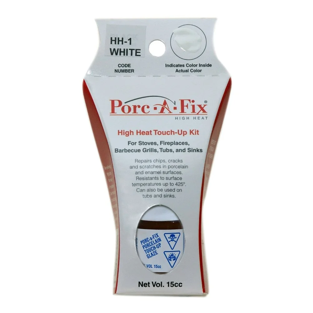 High Heat Porc-a-Fix Touch Up Repair Glaze - Appliance White - HH-1