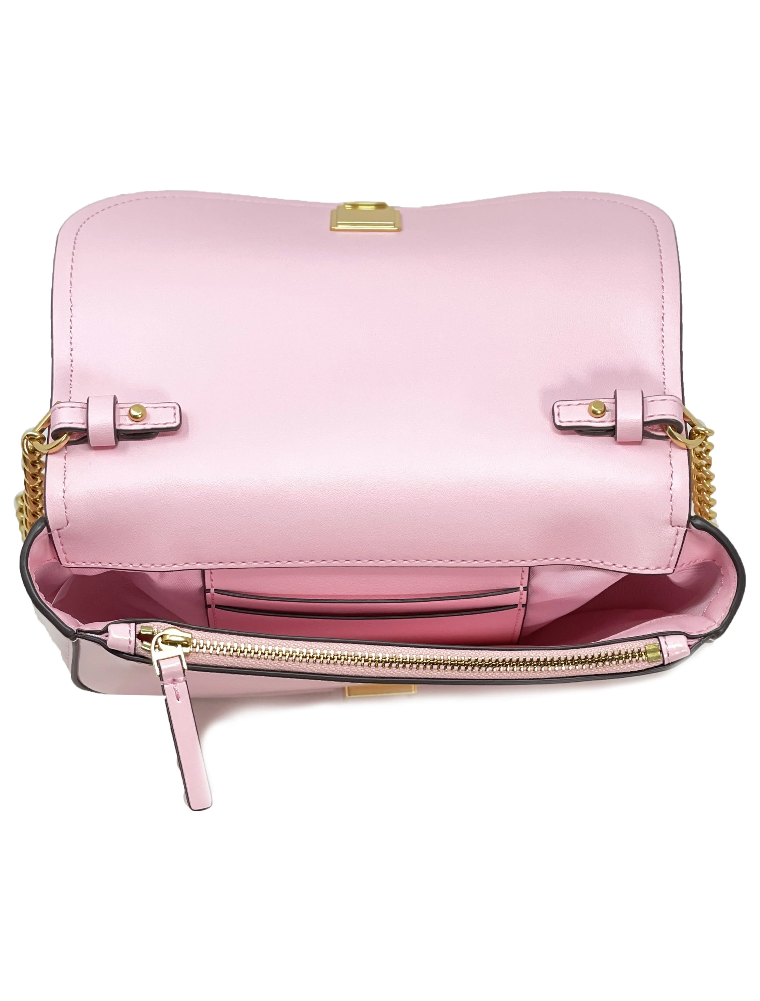 Tory Burch Women's Emerson Patent Leather Top Handle Crossbody Bag (Pink Plie)