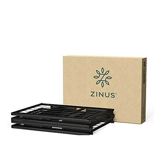 ZINUS Rumi 14in Full Metal Bed Frame, Quick Assembly SmartBase® Mattress Foundation, Heavy Duty Sturdy Steel with No Box Spring Needed, Eco-Friendly Packaging, Black