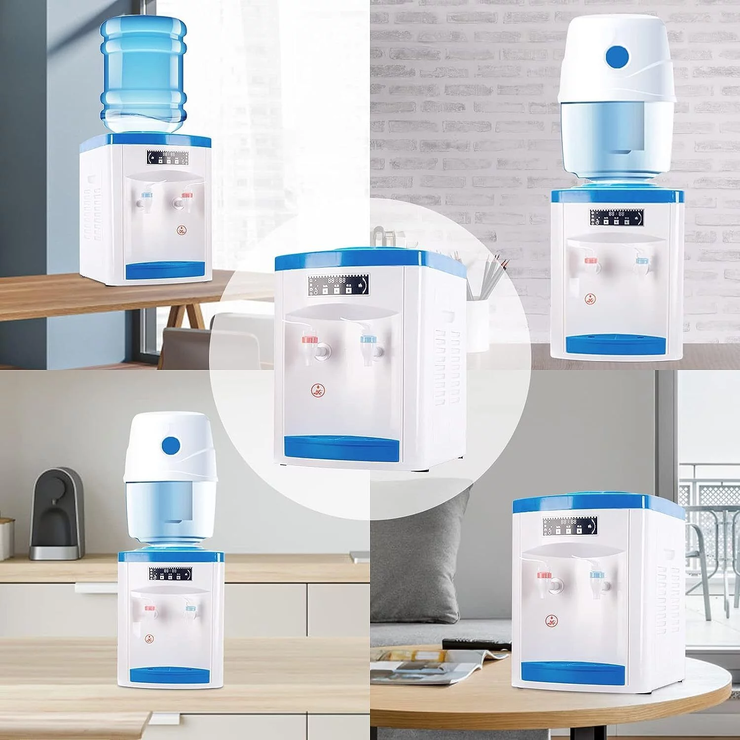 550W Loading Small Water Cooler Dispenser 5 Gallon Cold and Hot Water Dispenser Top