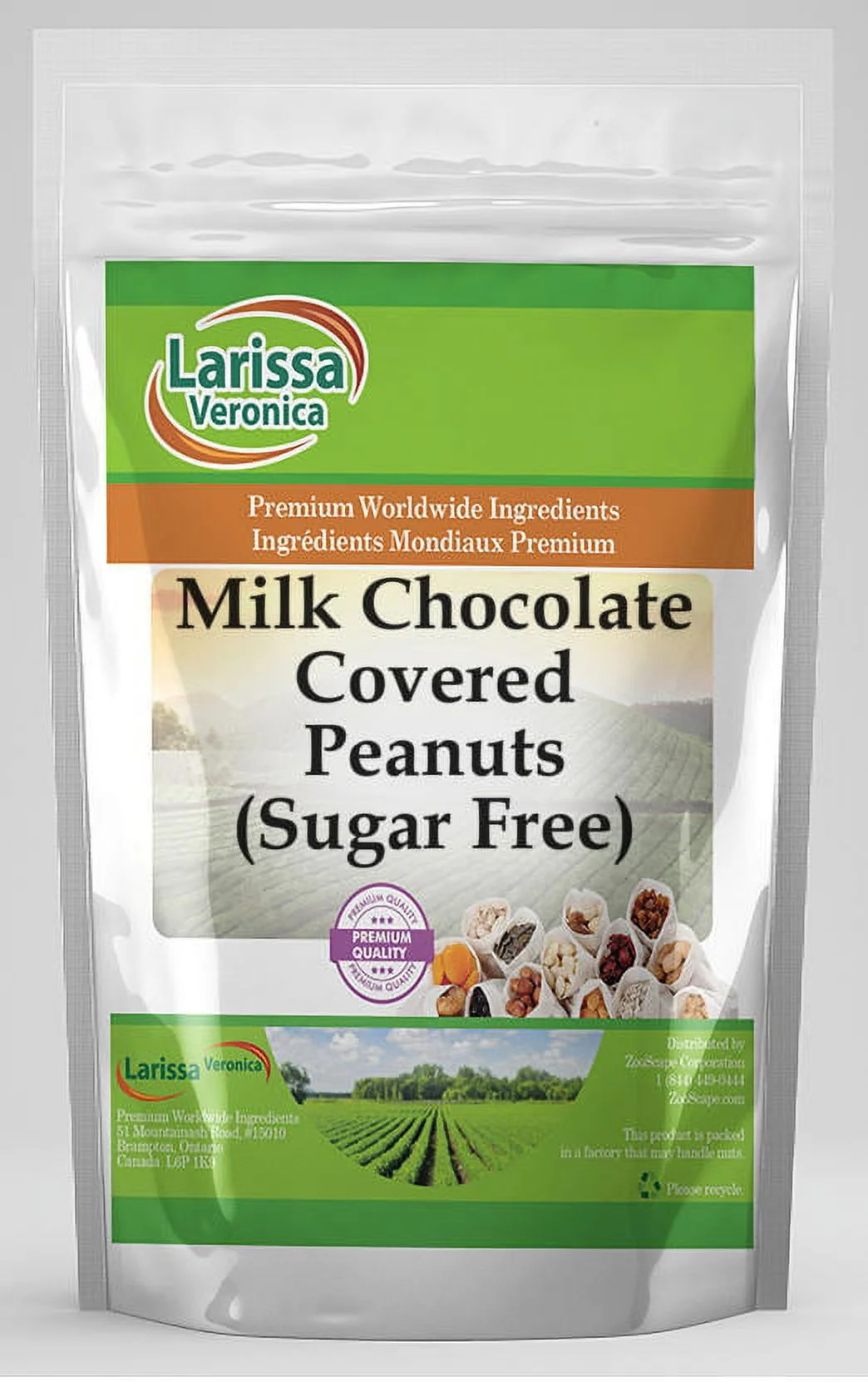 Larissa Veronica Milk Chocolate Covered Peanuts (Sugar Free), (4 oz, 3-Pack, Zin: 525738)