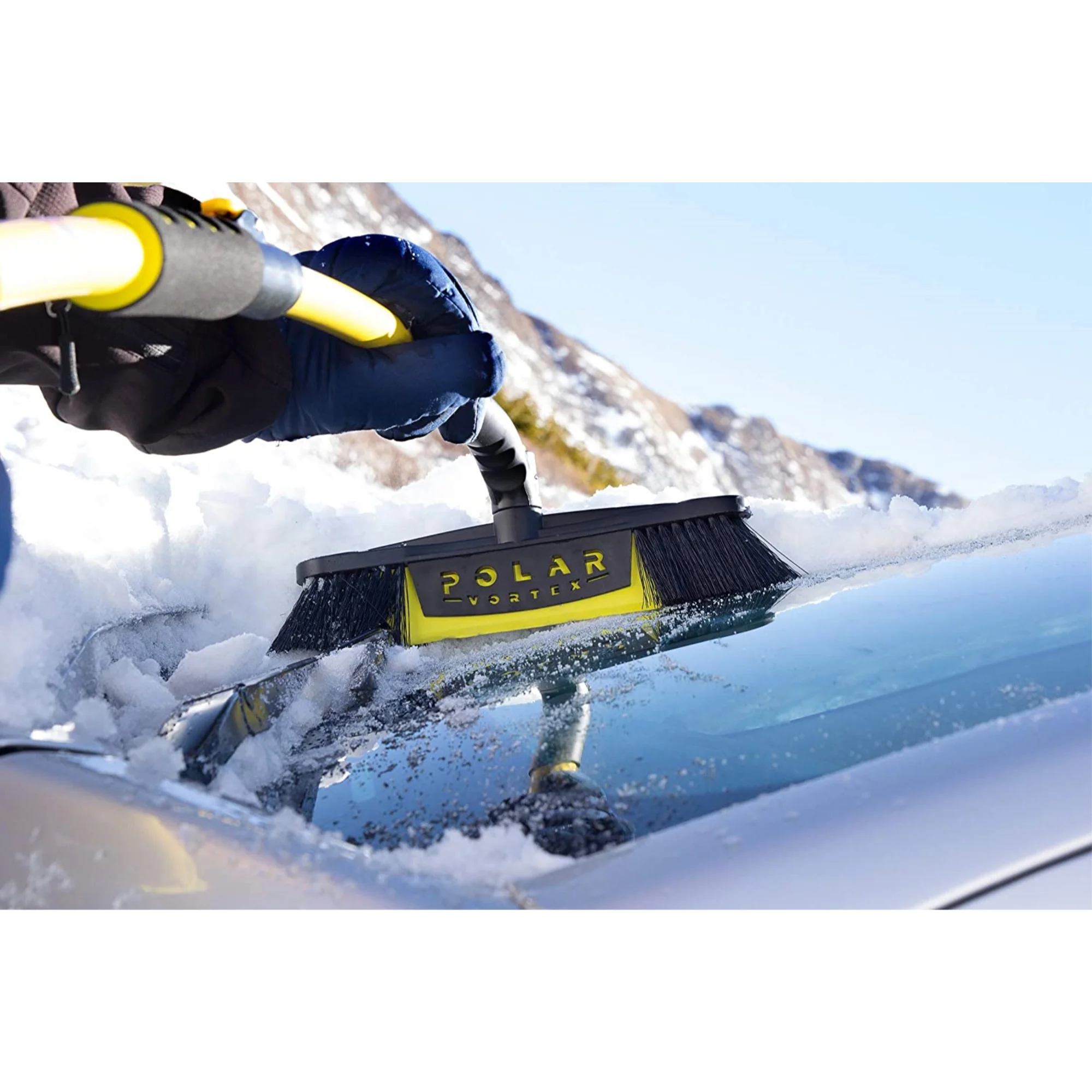 Subzero Snow Broom and Scraper Black/Yellow   14170