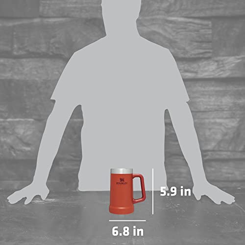 Stanley Stay-Chill Beer Stein 24 oz | Heavy Duty Big Grip Handle | Beer Tumbler Drink Cup, Holds 2 Cans | Insulated Stainless Steel Party Mug | BPA-Free | Azure