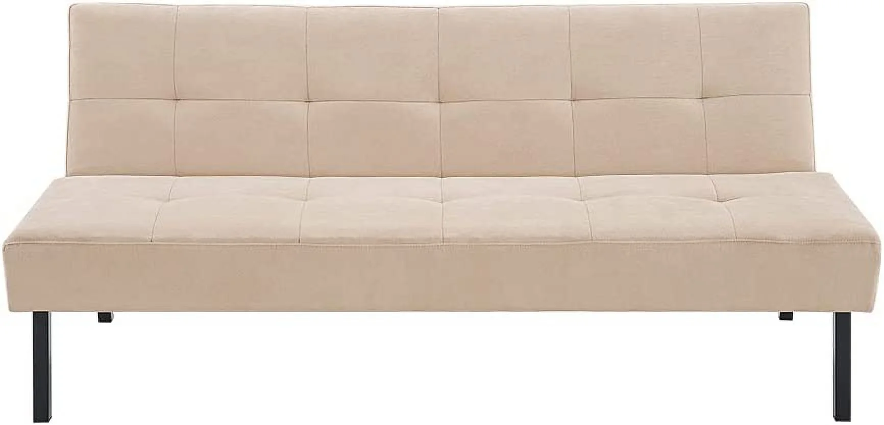 RUNFAYBIU Futon Sofa Bed  Convertible Sofa Small Couch Sleeper Linen Upholstered Home Recliner Reversible Loveseat Folding Daybed Guest Bed for Living Room Apartment Dorm Bonus Room  Beig
