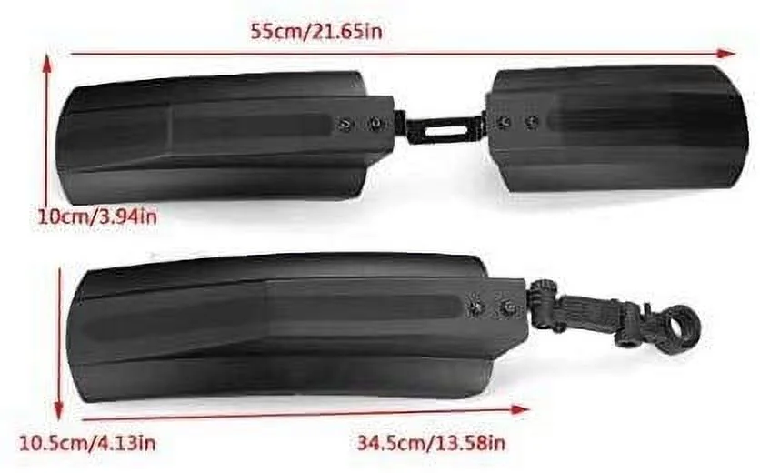 BlueSunshine 26 inch Snow Bicycle Bike Front Rear Mudguard Cycling Bike Fenders for Fat Tire Mountain Bike