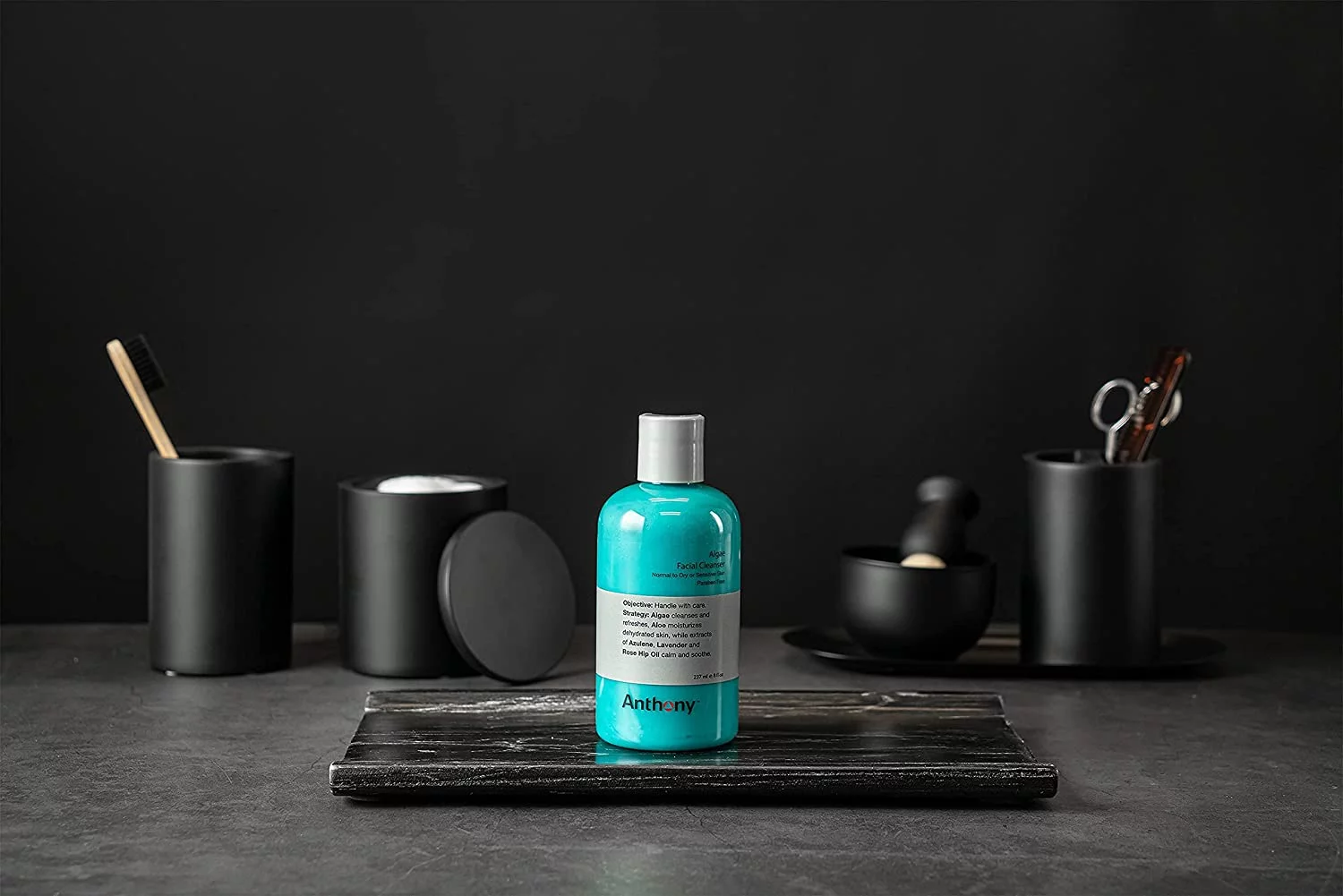 Anthony Algae Facial Cleanser, 8 Fl Oz. Contains Algae, Aloe Vera, Azulene, Lavender and Rose Hip Oil, Cleanses and Refreshes, Moisturizes and Hydrates, Calms and Soothes Your Skin Pack of 2