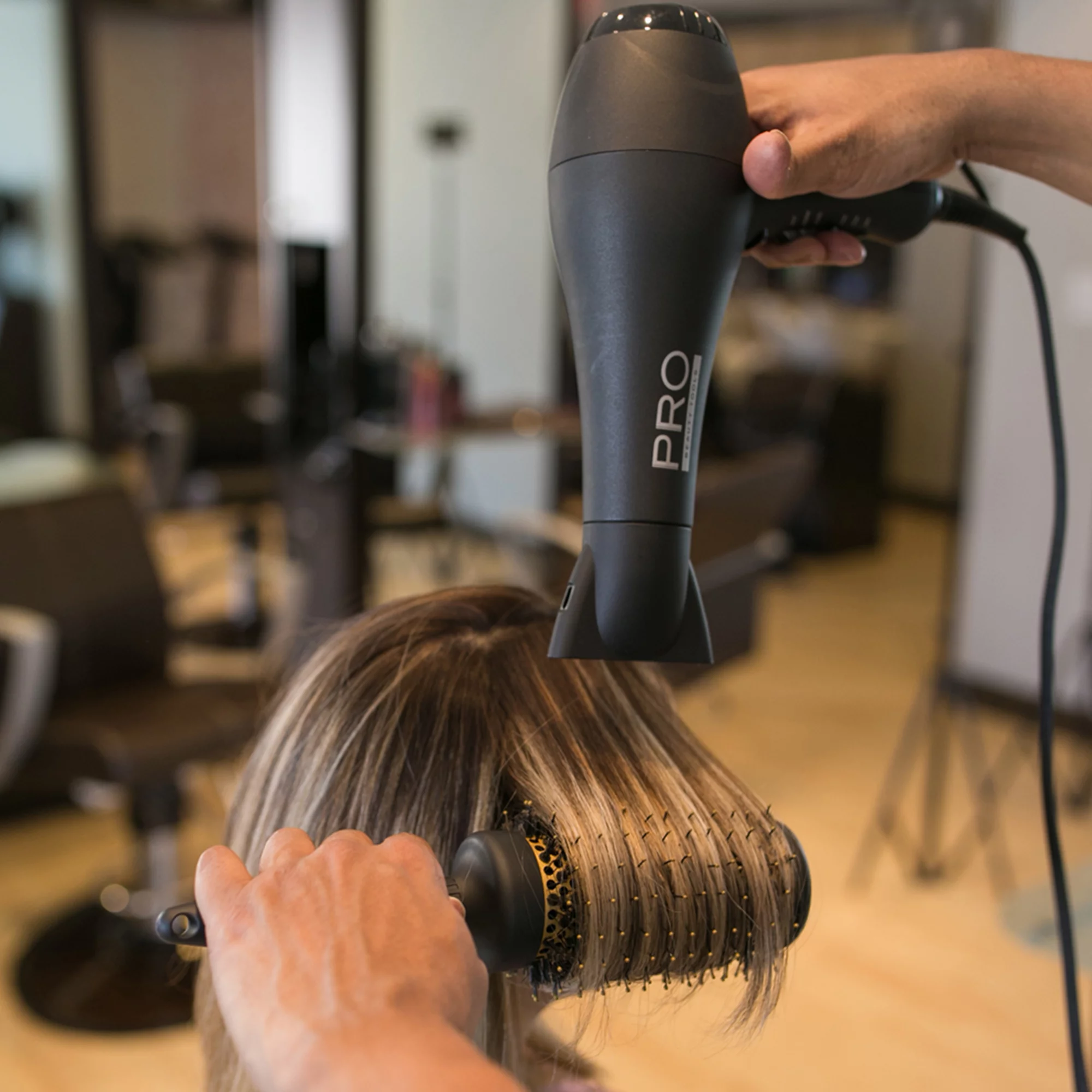 PRO Beauty Tools Professional Ionic Hair Dryer, 1875 Watts, Black