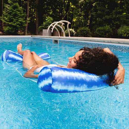 Big Joe Noodle Sling, No Inflation Needed, Pool Float with Armrests, Quick Draining Fabric, Cup Holder