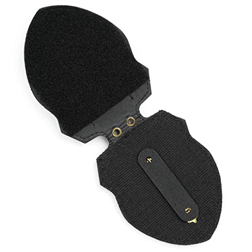 TYTX Leather Police Badge Belt Clip Holder with Universal Round Neck Stainless Steel Chain and Concealed Photo Pocket (Badge Not Included)