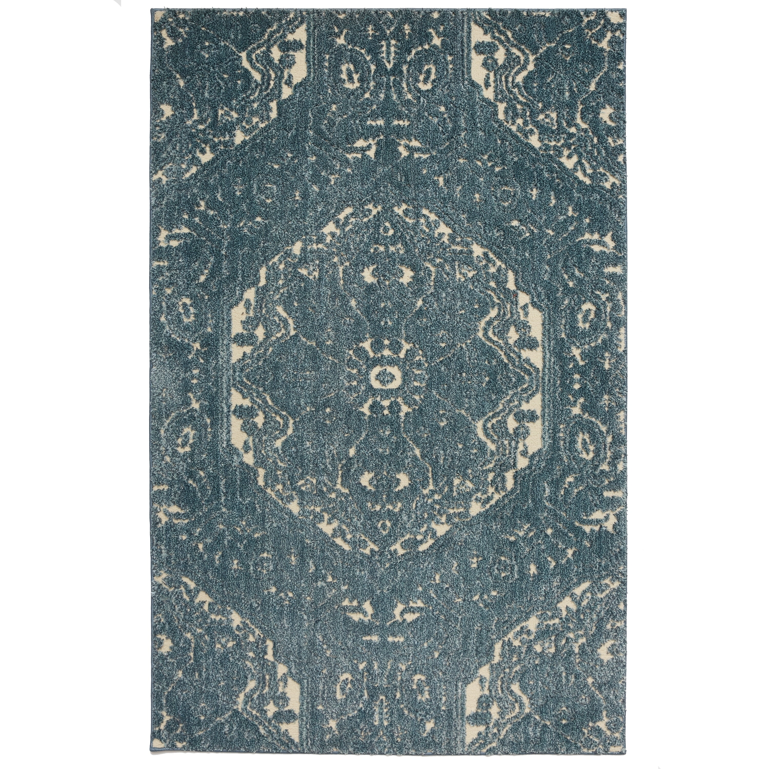 Mohawk Home Francesca Farmhouse Area Rug, Blue, 5' x 8'