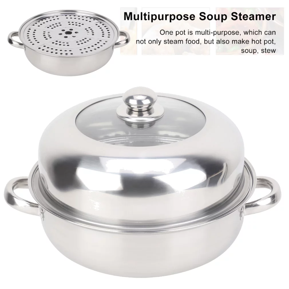 Delaman Stainless Steel Steamer Pot Food Steamer Pot Cookware