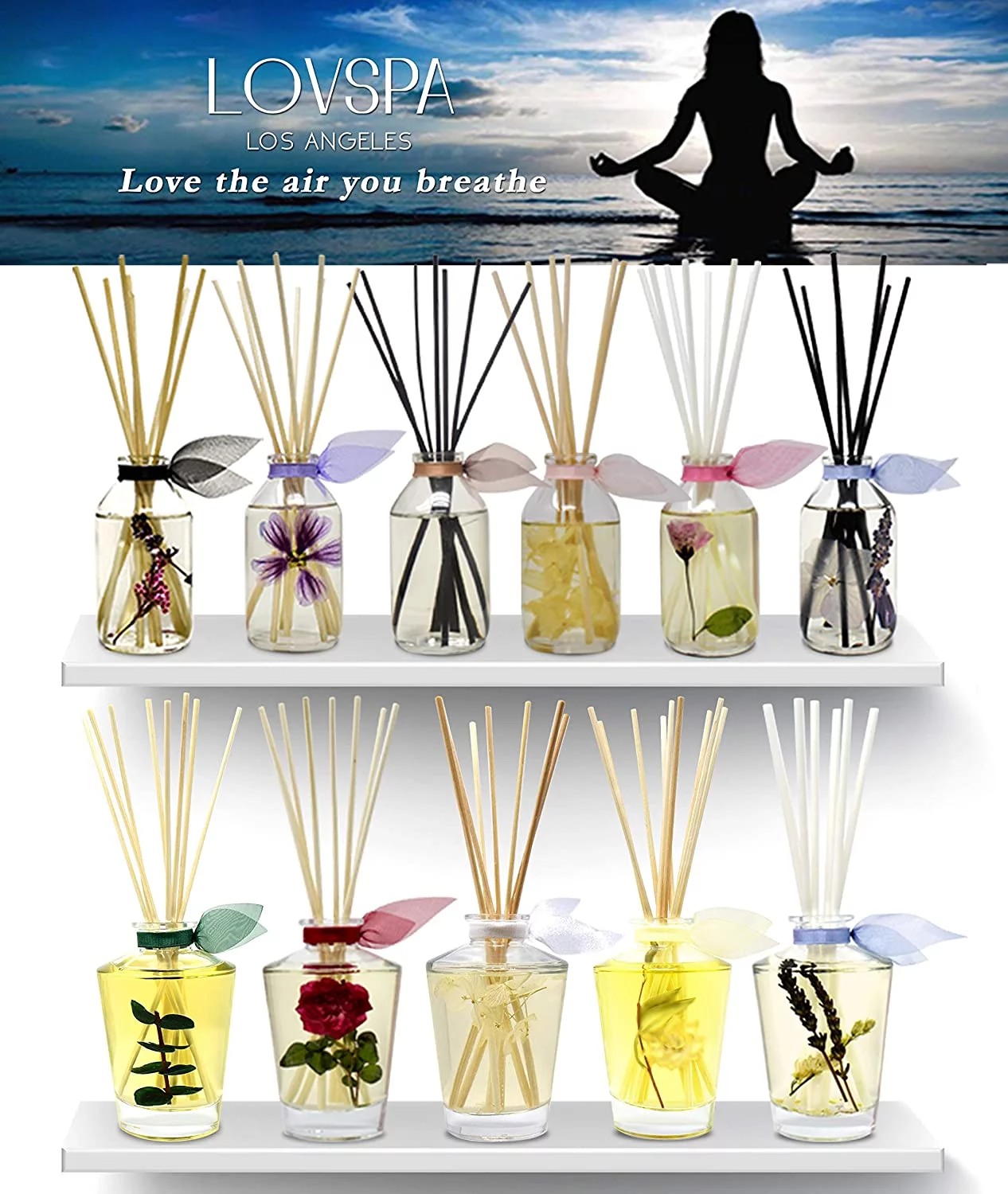 LOVSPA Warm Vanilla Sugar Reed Diffuser Oil Set