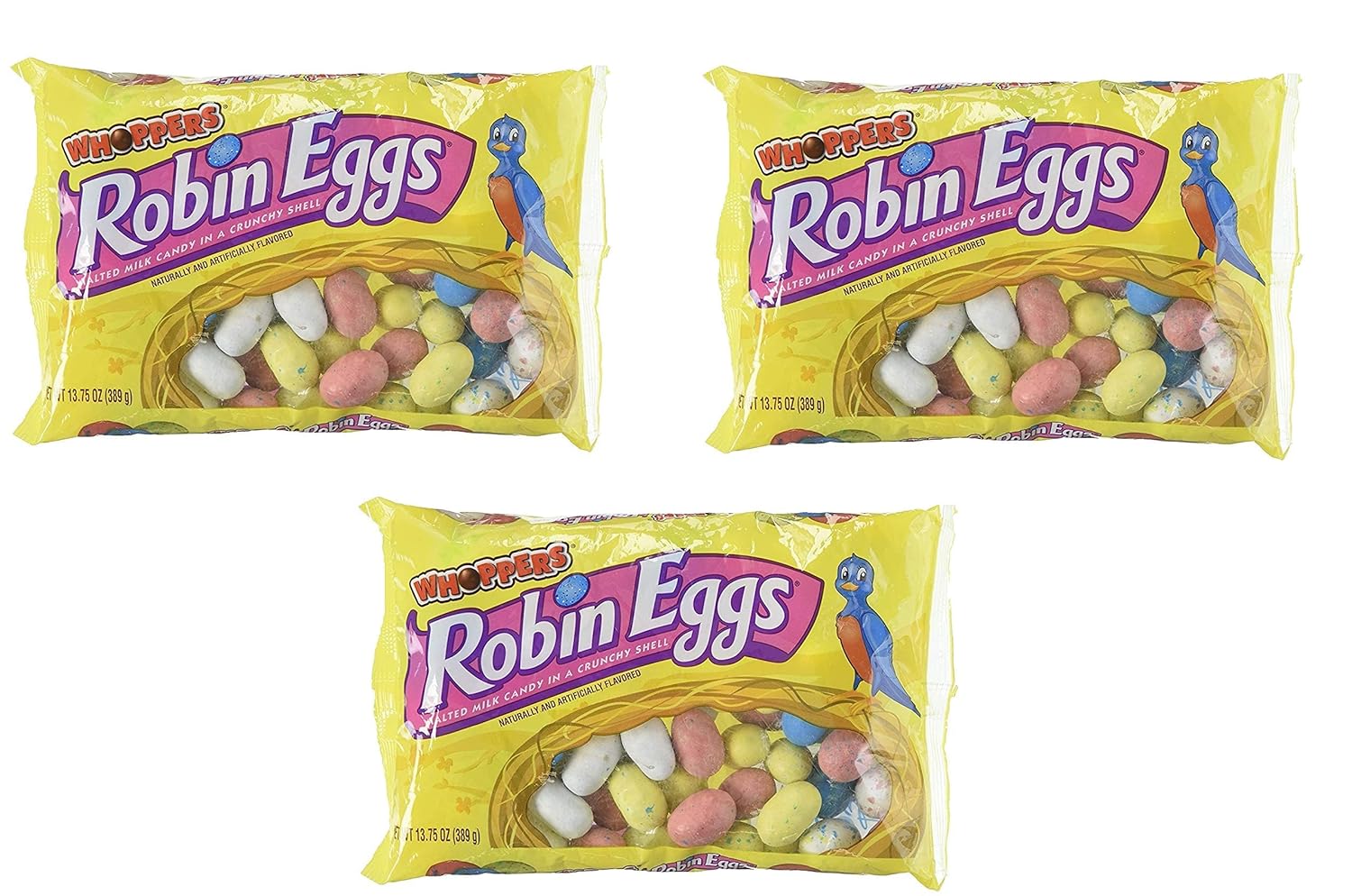 Hershey's Whoppers Robin Eggs Chocolate Candy, 41 Ounce Bag (2.57lbs) Malted Milk Candy In A Crunchy Shell