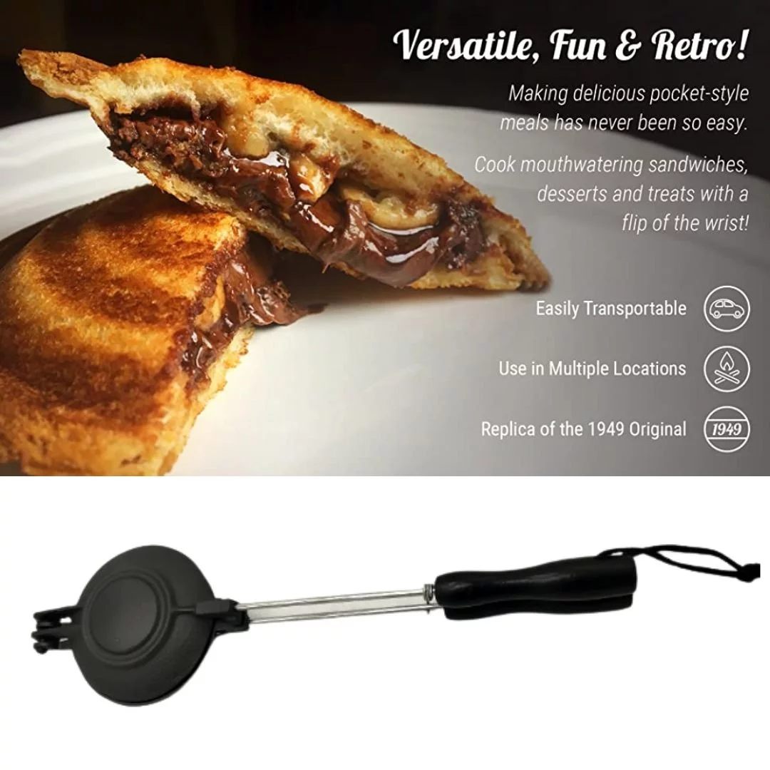 Lifespace Cast Iron Pie Sandwich (Jaffle) Irons - 2 pack