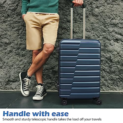 Coolife Luggage Suitcase Carry on Hardside PC+ABS Spinner TSA Lock Telescopic Handle