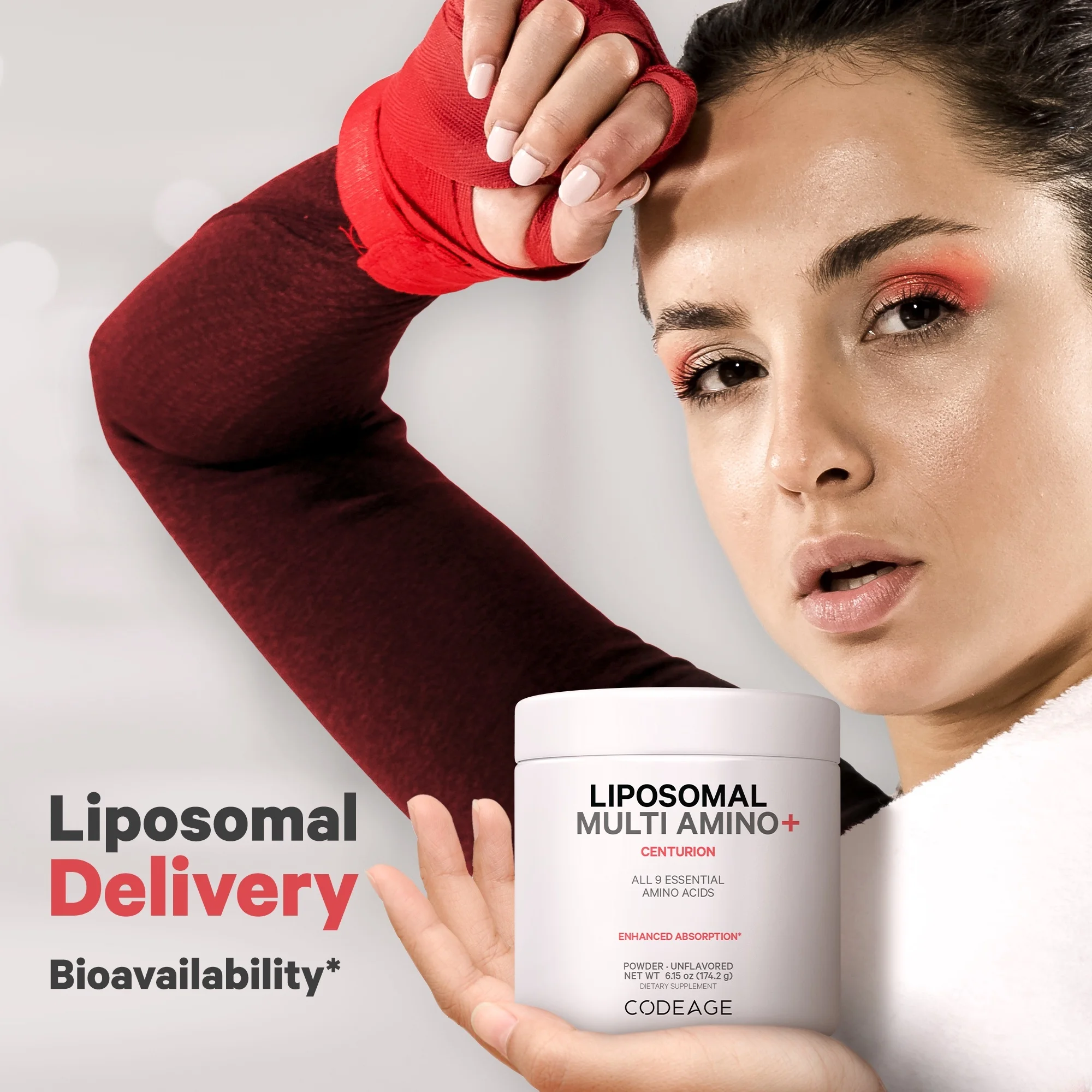 Codeage Multi Amino+ Powder, Liposomal EAA + Branched-Chain Amino Acid Powder Supplement, 6.15 oz