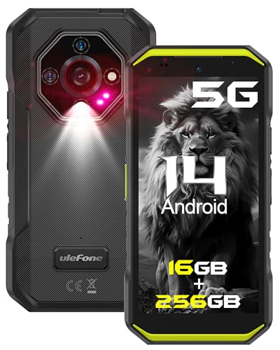 Ulefone Armor X32 Pro 5G Rugged Phone, MTK Dimensity 6300, 16+256GB, Android 14, Widevine L1, 64MP/25MP Night Vision, Dedicated Glare Flashlight, 5G WiFi Hotspot, 5.65” 90Hz, 5500mAh, NFC/GPS - Black