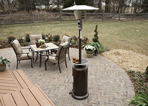 Hiland-HLDS01-CGT-Tall Patio Heater, Hammered Bronze Finish