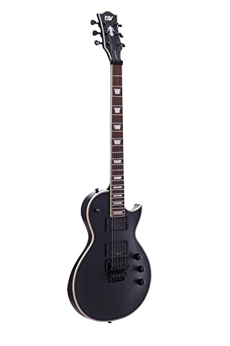 IYV 6 String IYV-ILP-400FR Solid Body wilth Floyld Rose Tremelo Electric Guitar, Satin Black, Right, (ILP-400FR)