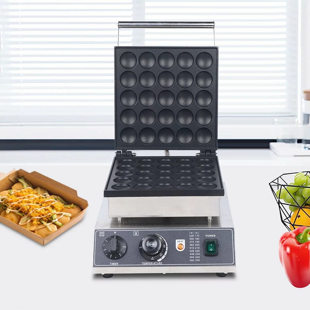 Oukaning 25 Slots 1850w Electric Mini Waffle Machine Dutch Pancake Baker Maker Non-stick